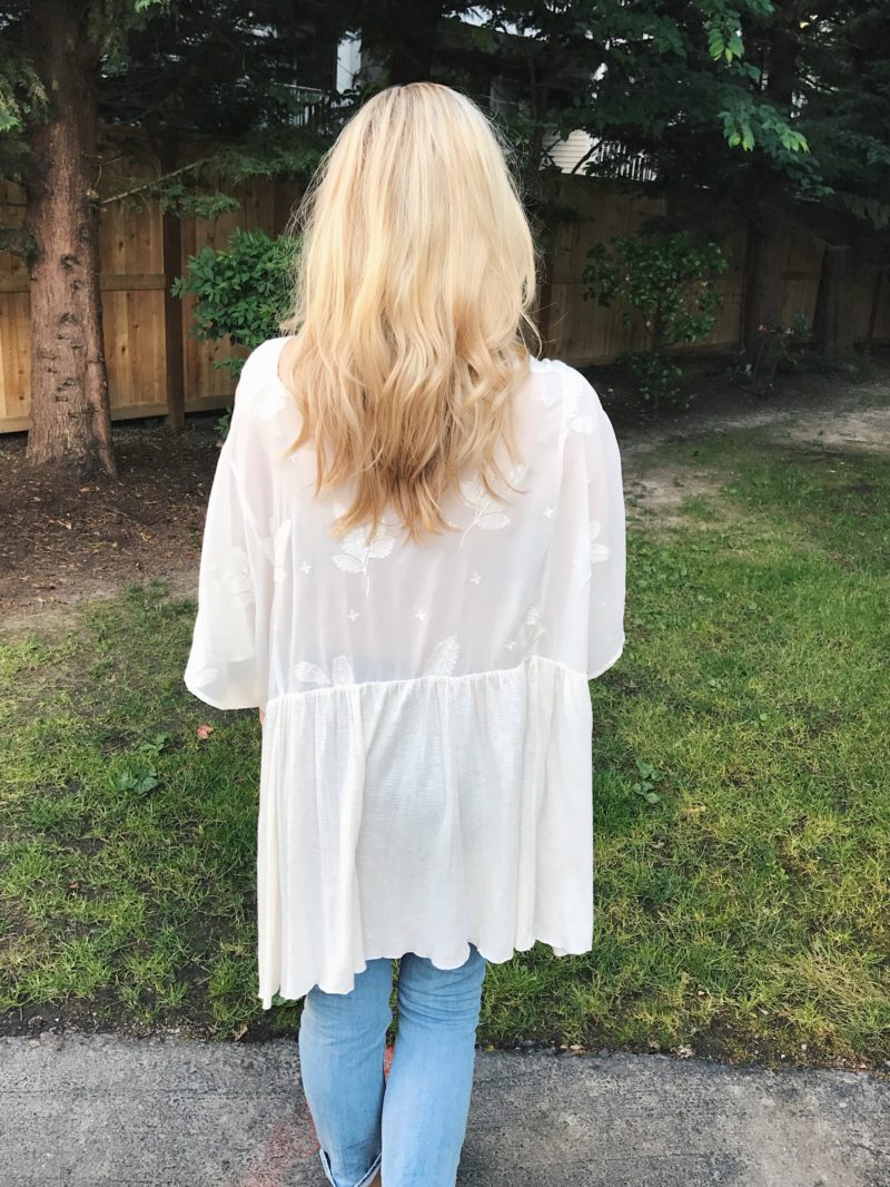 Bohemian free people top and long blonde hair