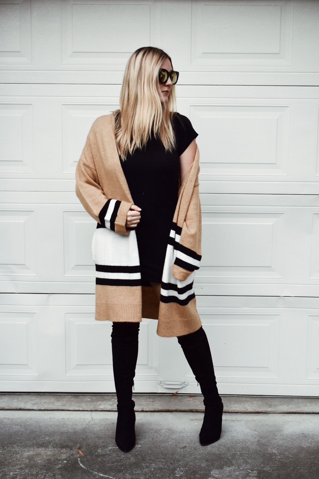 How to style the dress you need this fall Black T Shirt Dress