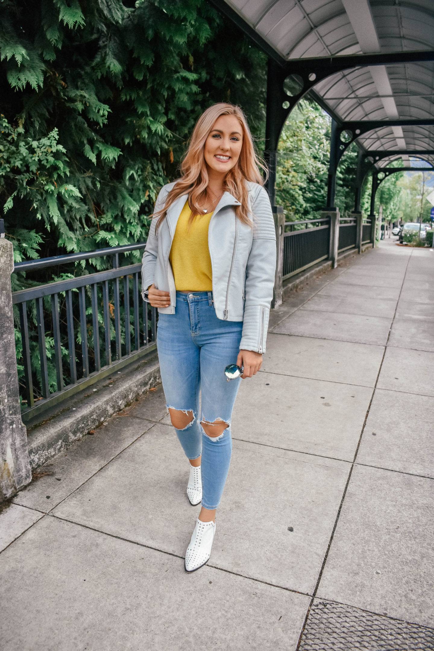 Grey Biker Jacket For Fall!