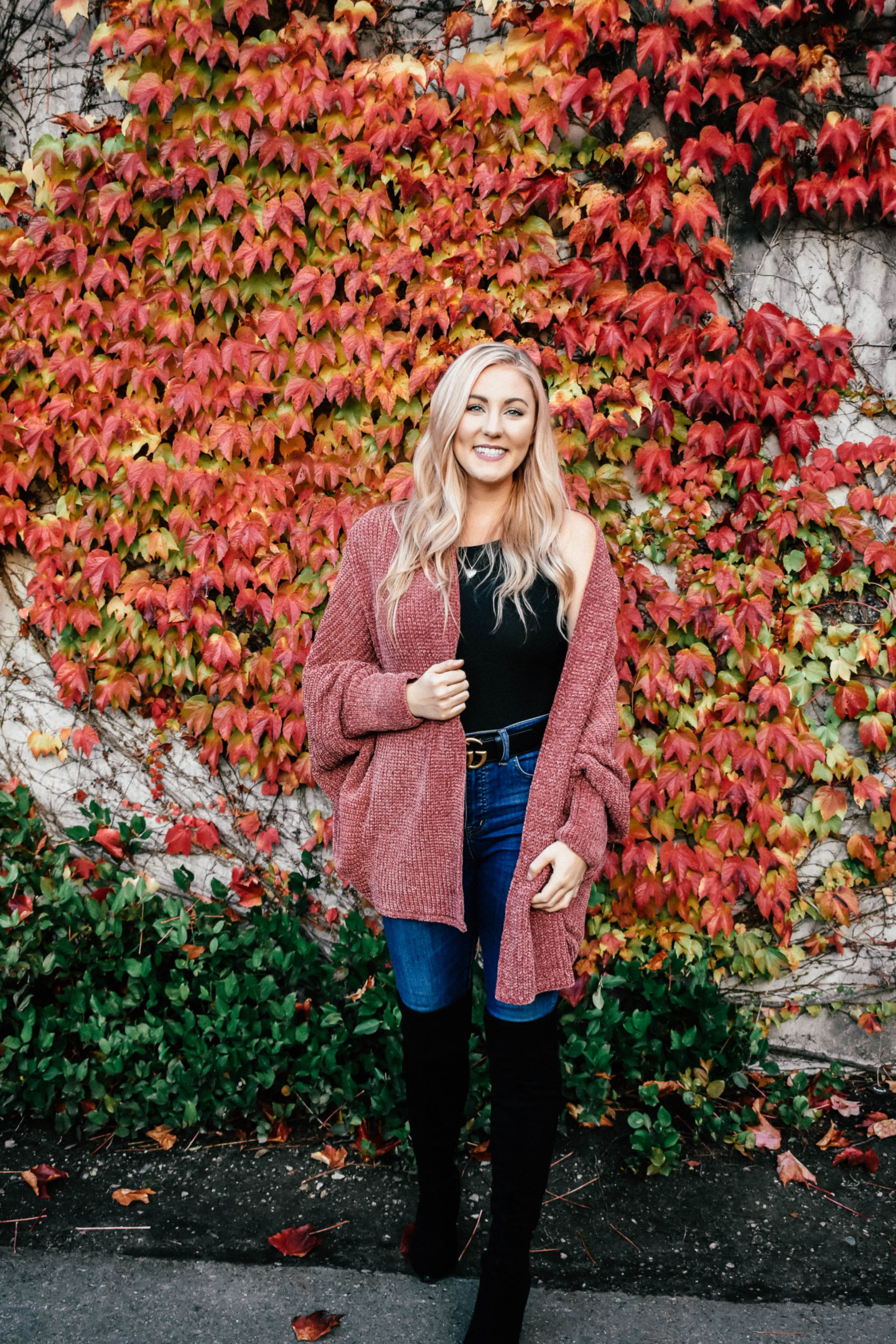 Oversized Pink Chenille Cardigan!