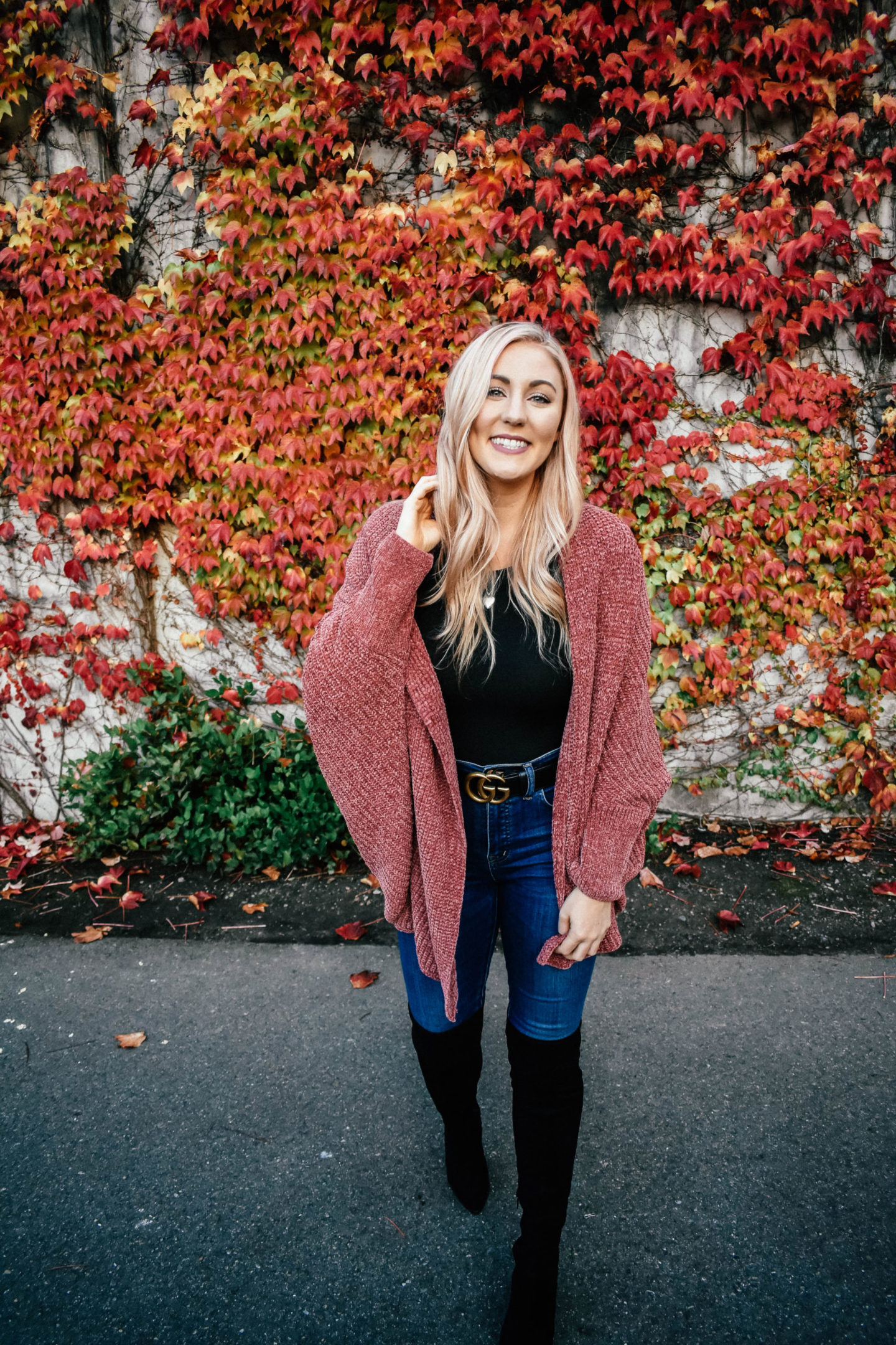 Oversized Pink Chenille Cardigan!