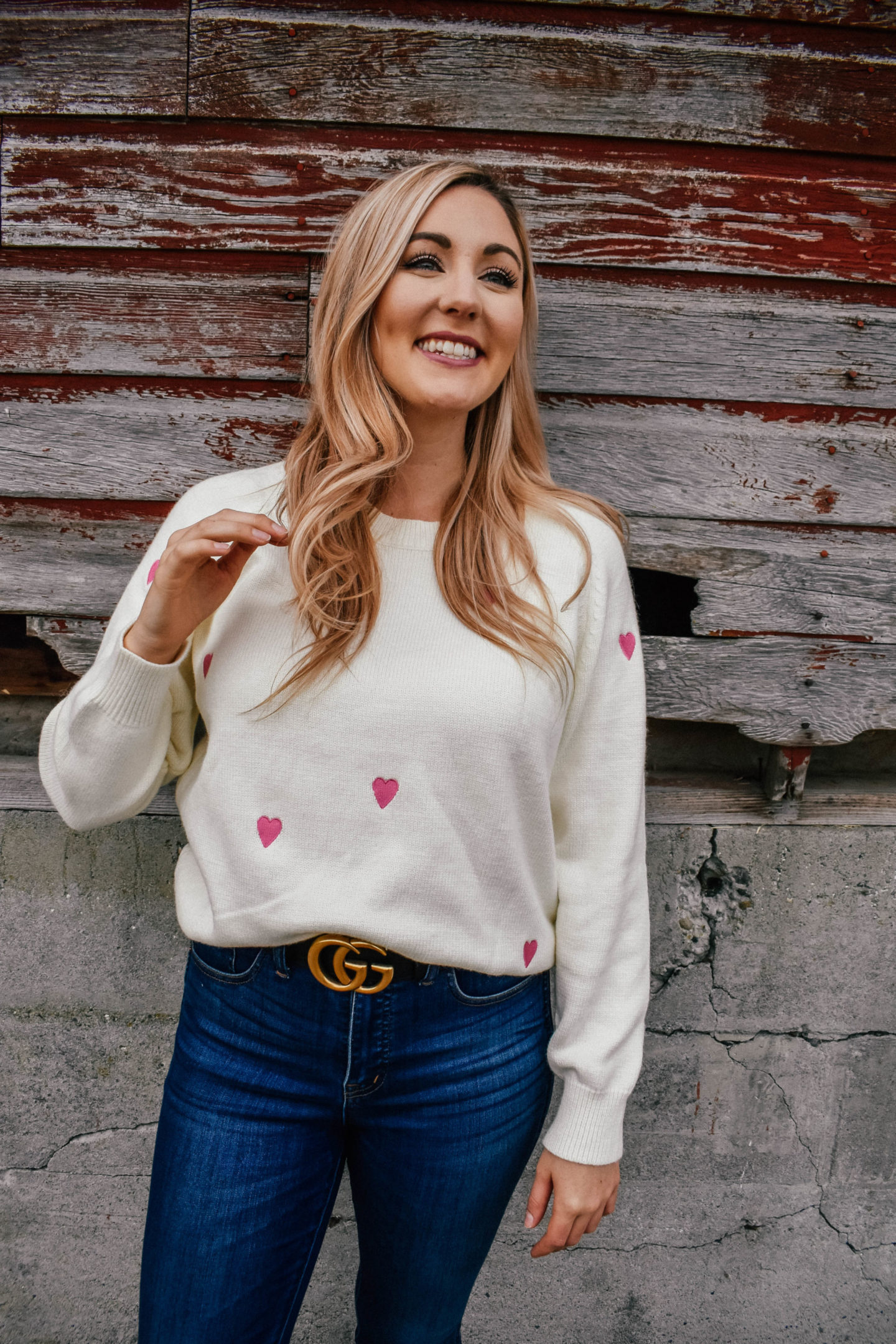 Gucci heart sweater deals