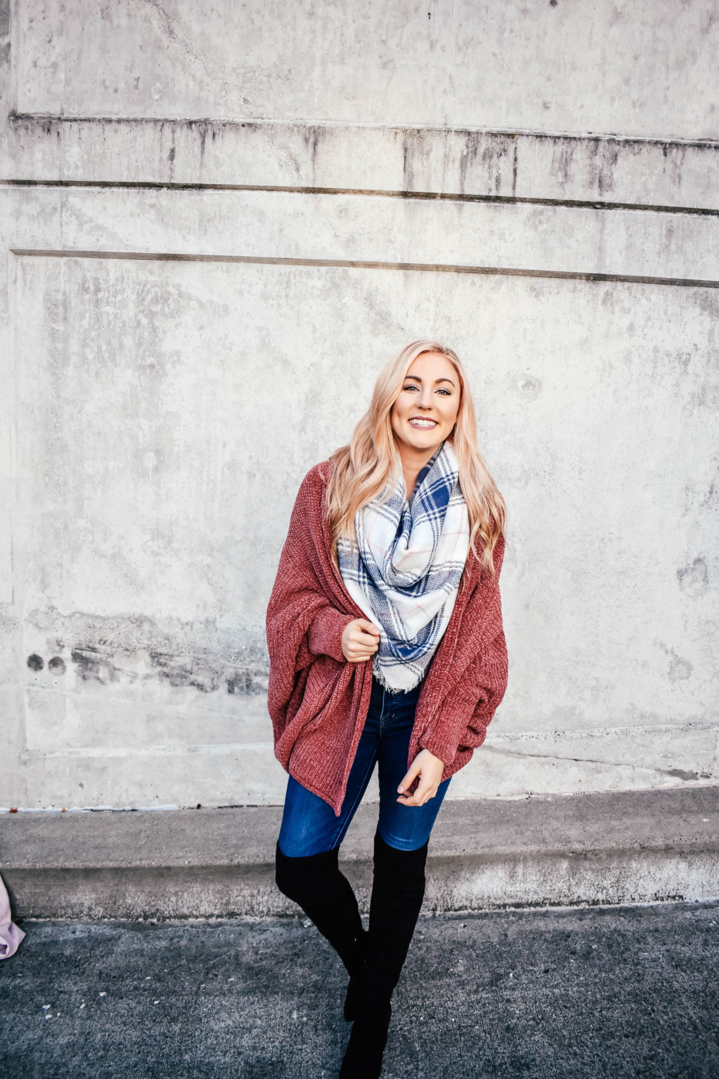 Oversized Pink Chenille Cardigan!