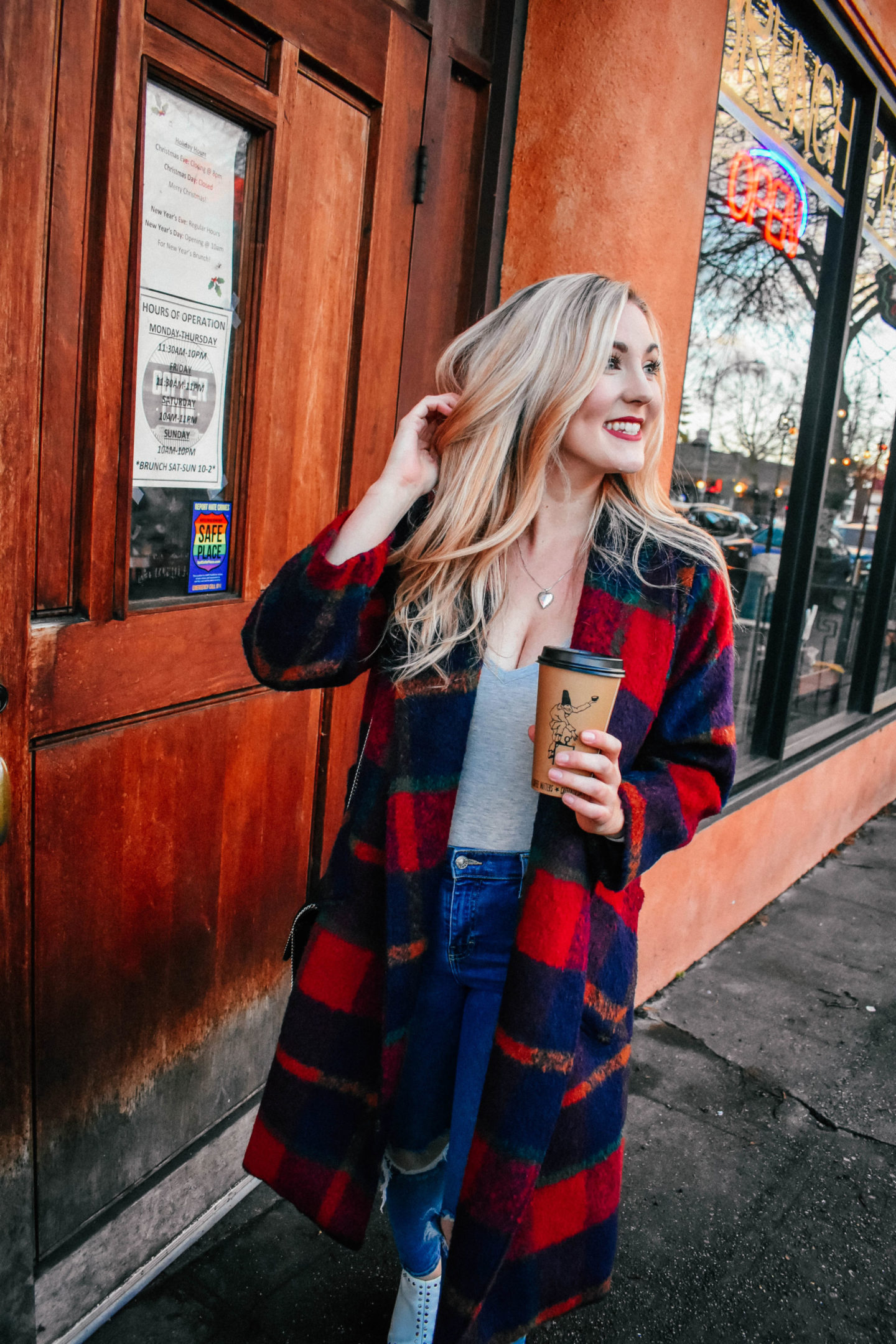 Oversized Plaid Coat!