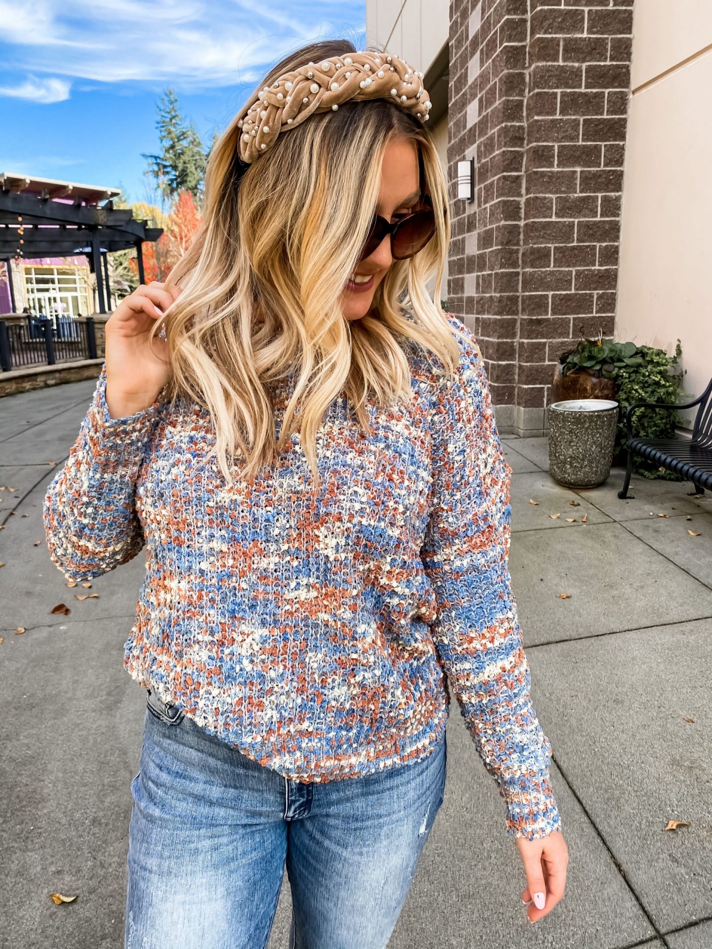 Cozy twist back sweater