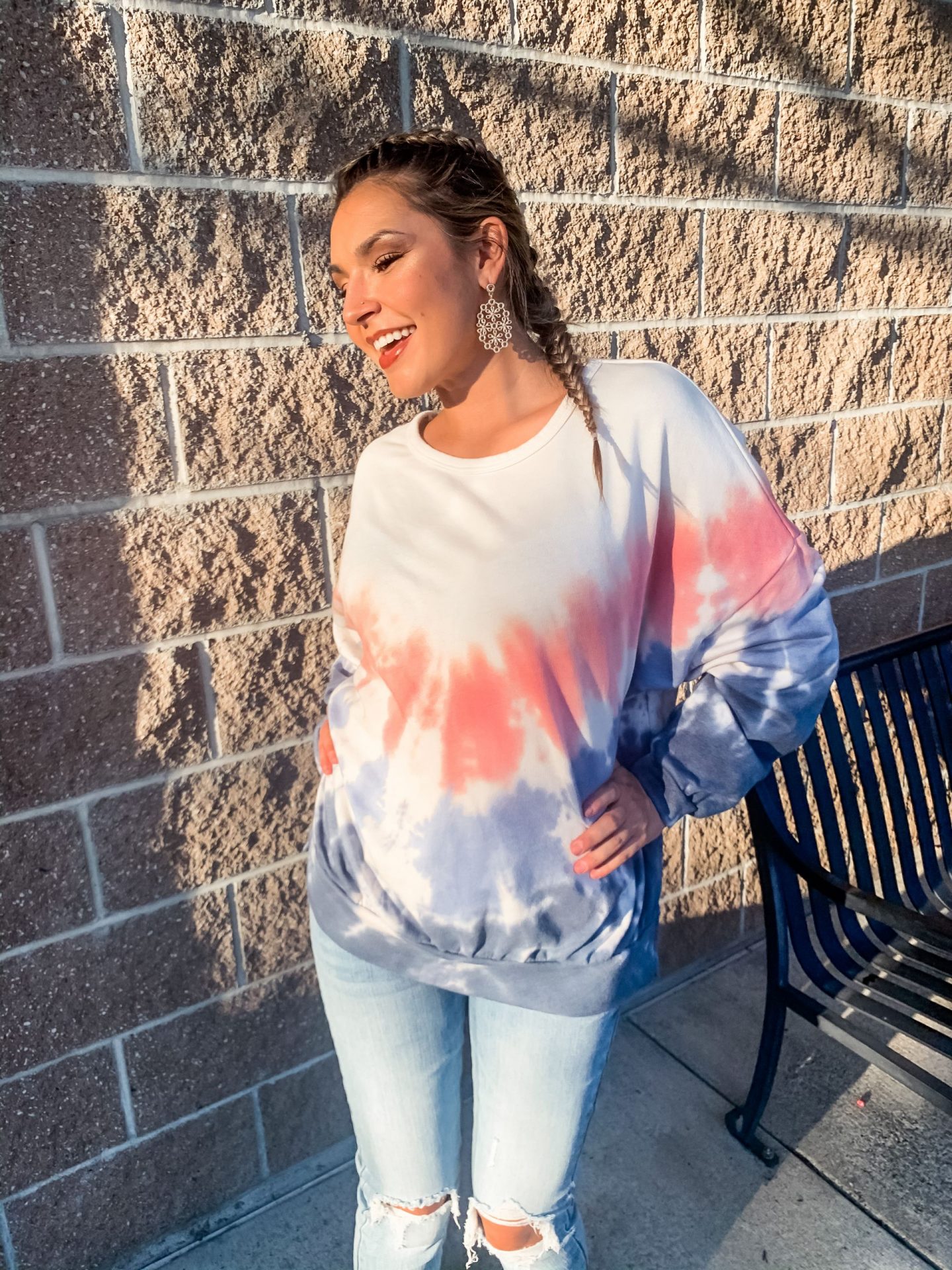 Tie dye pullover on sale